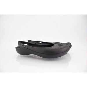 Crocs Kadee Women's Size 7 Black Rubber Ballet Flats Slip On Comfort Shoes